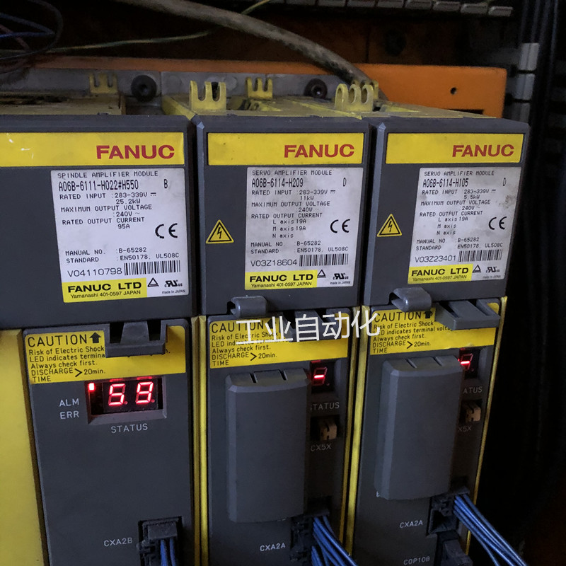 發(fā)那科數(shù)控系統(tǒng)維修 A06B-6111-H022#H550主軸驅(qū)動(dòng)器報(bào)59修理