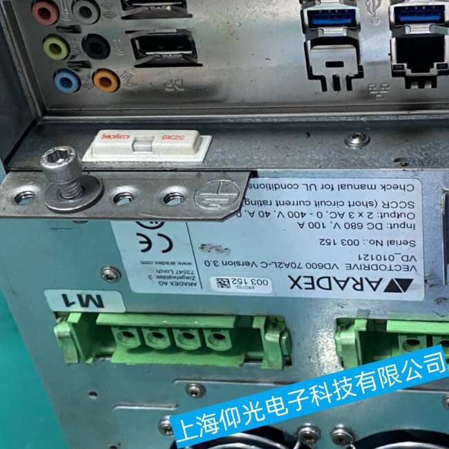 ARADEX伺服驅(qū)動器VD600上電后無任何顯示或指示燈不亮故障維修檢測